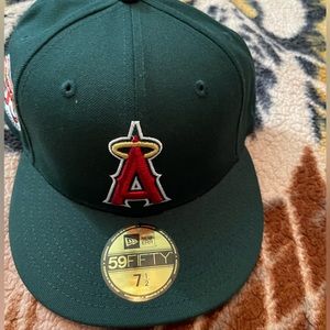 Los Angeles Angels SnapBack (Green Eggs and Ham) Edition with pink visor